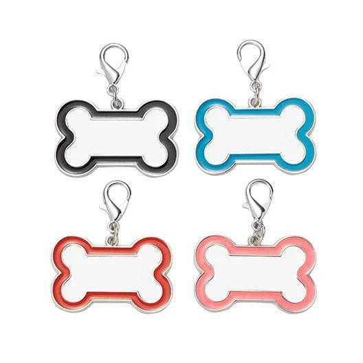 Bone Epoxy Enameled Personalized Dog & Cat ID Tag - Image 2