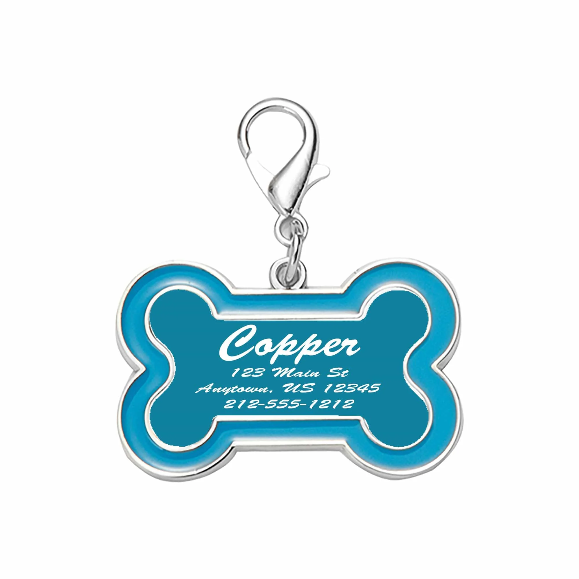 Bone Epoxy Enameled Personalized Dog & Cat ID Tag - Image 3