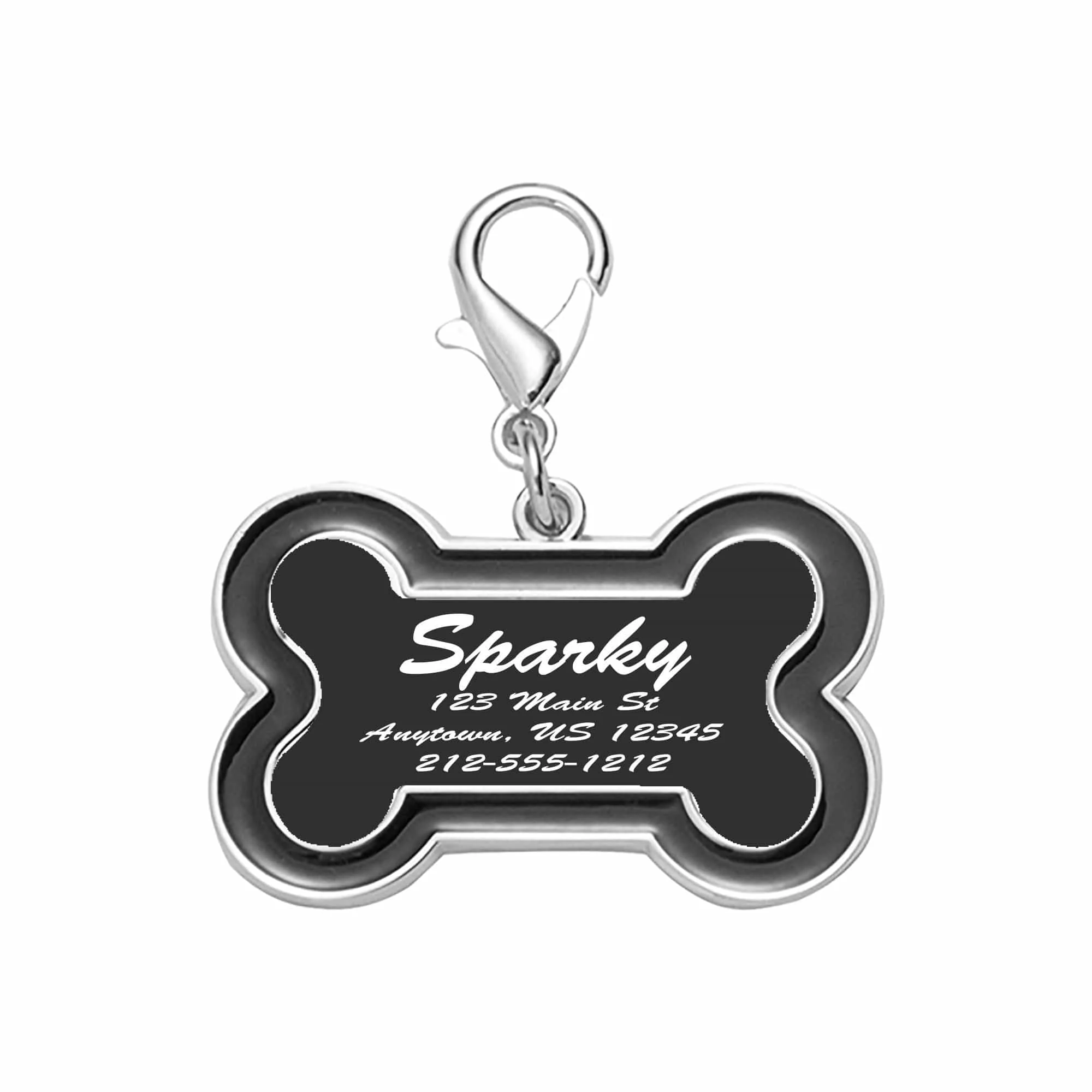 Bone Epoxy Enameled Personalized Dog & Cat ID Tag - Image 4