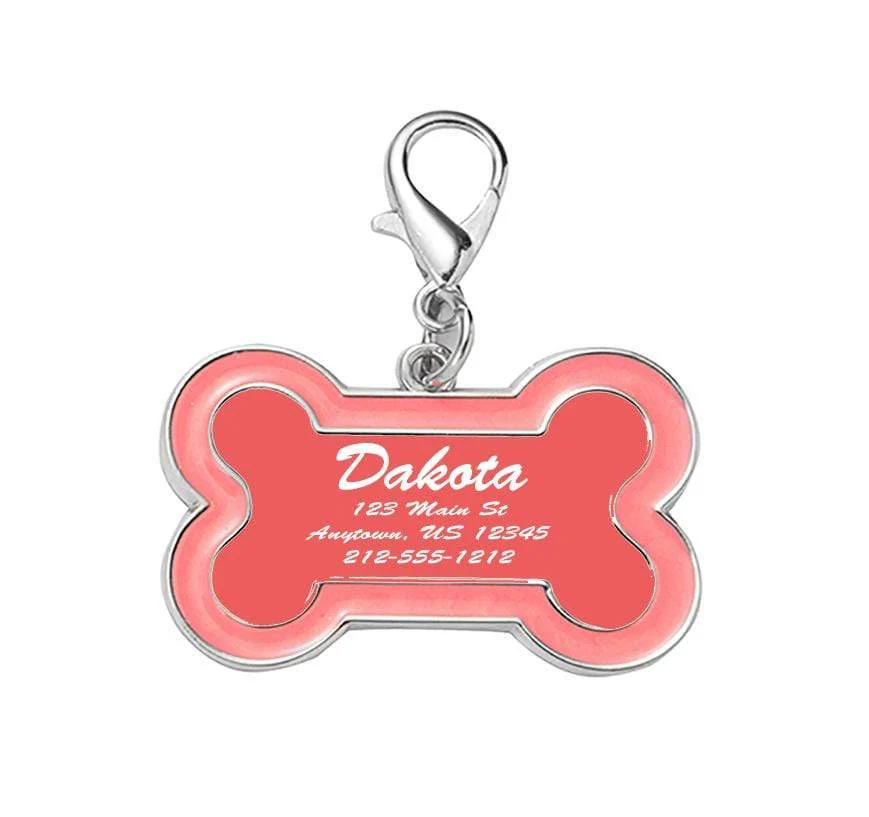 Bone Epoxy Enameled Personalized Dog & Cat ID Tag - Image 5