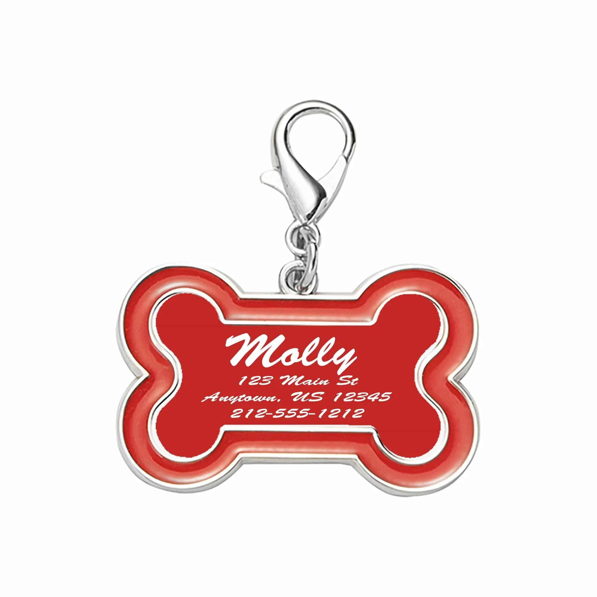 Bone Epoxy Enameled Personalized Dog & Cat ID Tag - Image 6