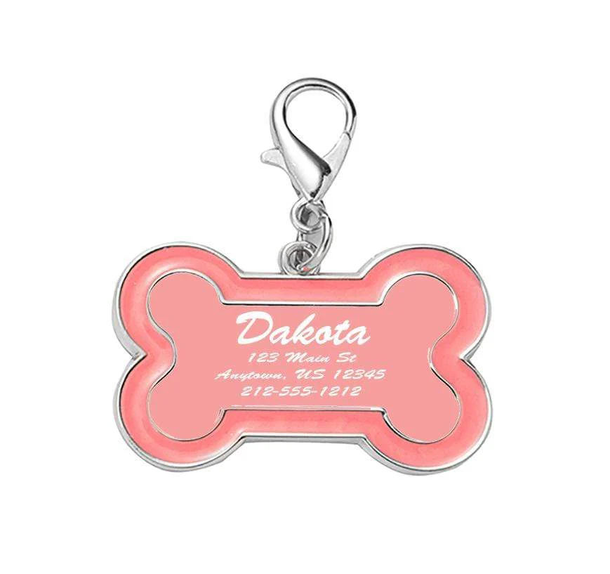 Bone Epoxy Enameled Personalized Dog & Cat ID Tag - Image 7