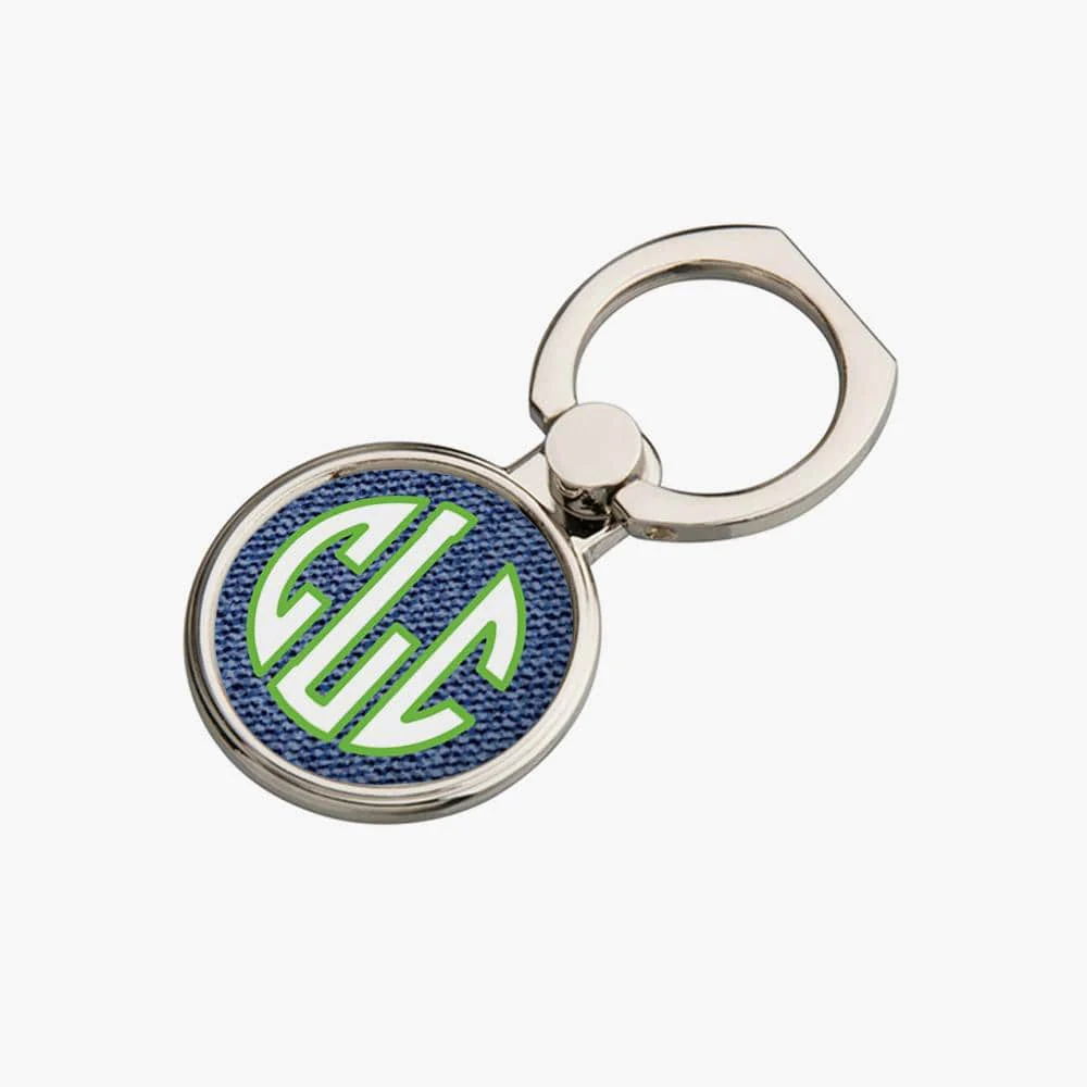 Personalized Round Block Monogram Mobile Phone Ring Holder