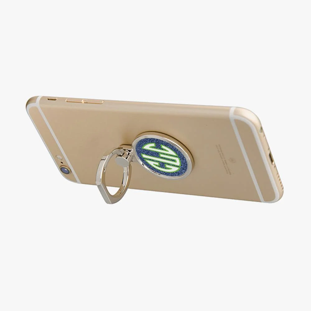 Personalized Round Block Monogram Mobile Phone Ring Holder - Image 2