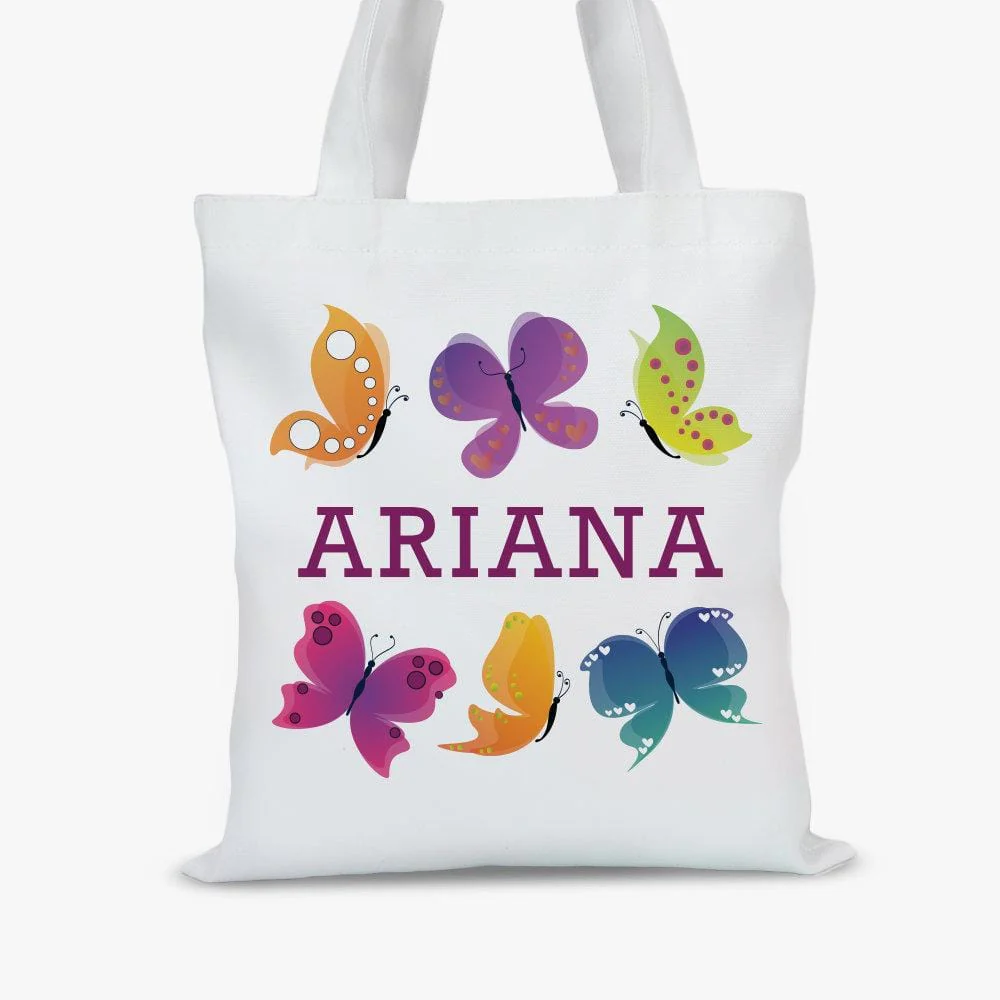 Custom Butterfly Kids Tote Bag