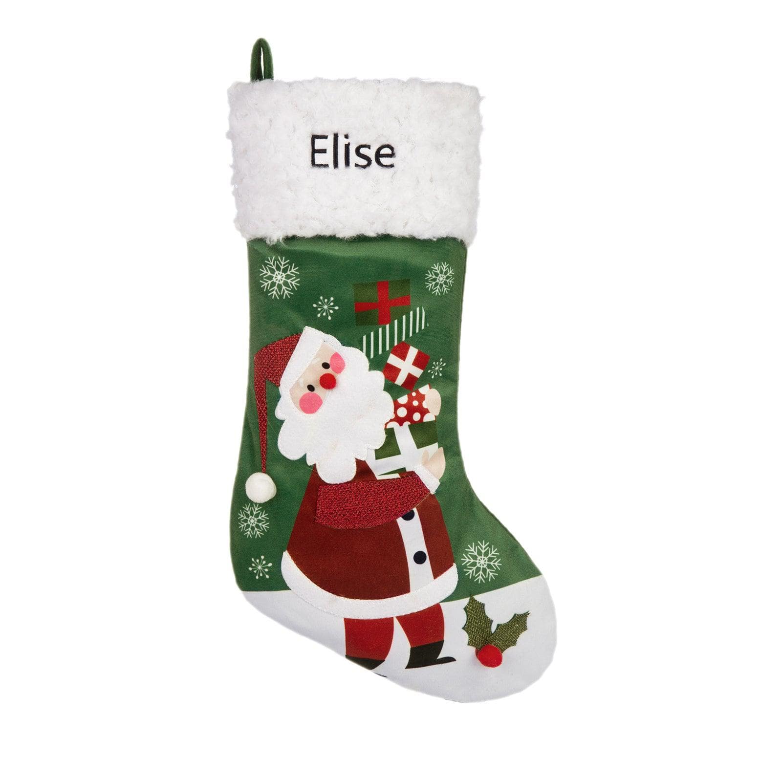 Personalized Santa and Snowman Christmas Stocking – Custom Holiday Stocking with Festive Designs - Image 10