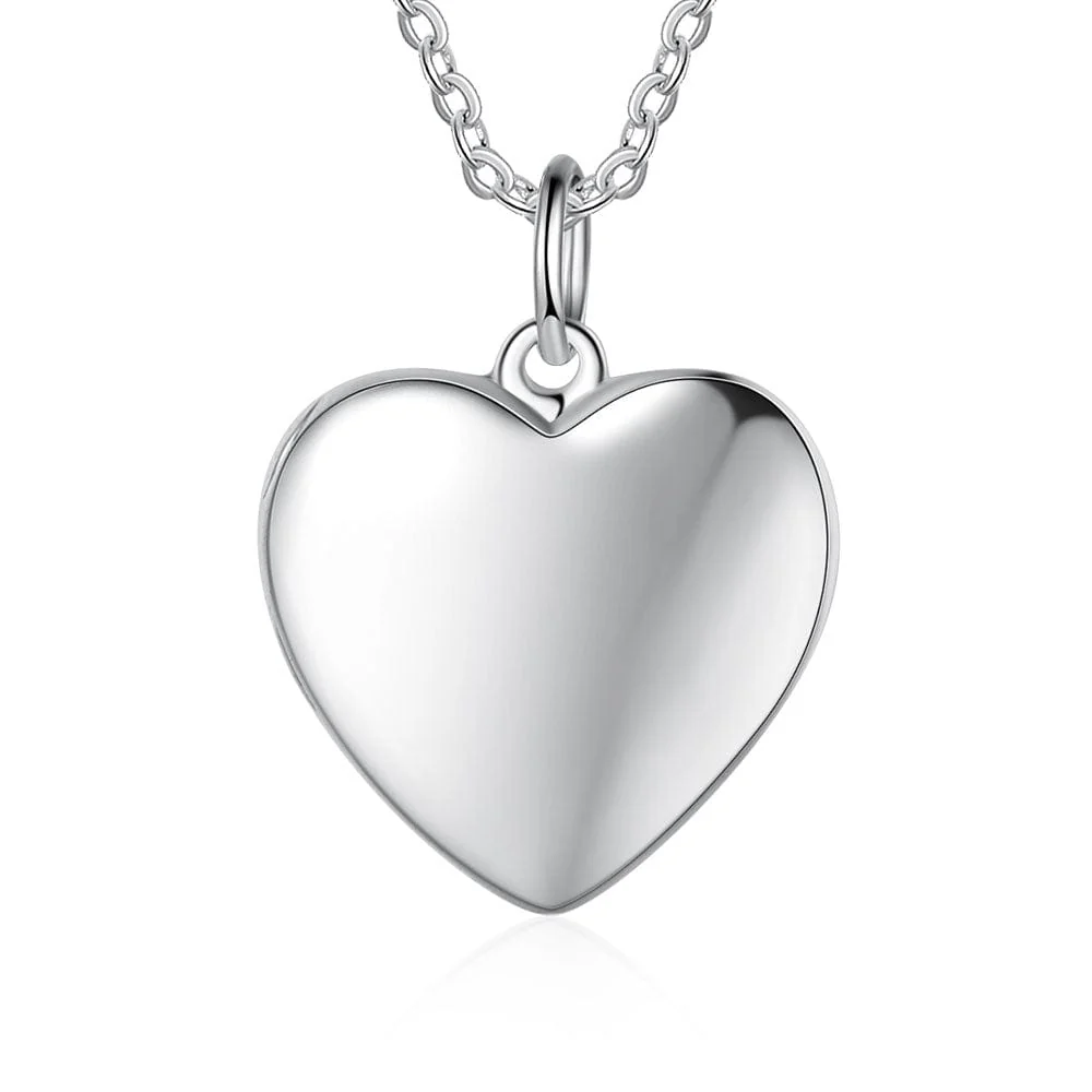 .925 Sterling Silver Personalized Heart Locket with Photo and engraving on the Front and 14K Gold plating - Image 4