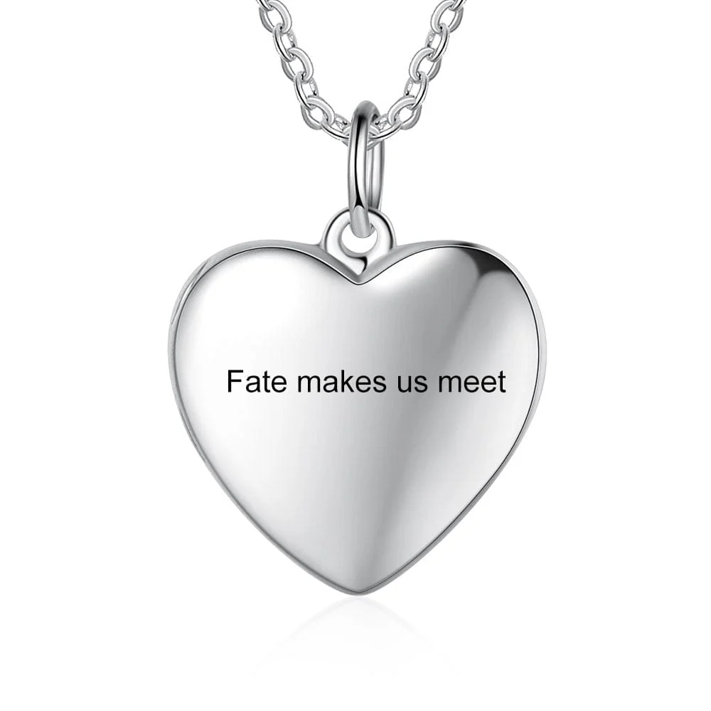 .925 Sterling Silver Personalized Heart Locket with Photo and engraving on the Front and 14K Gold plating - Image 5