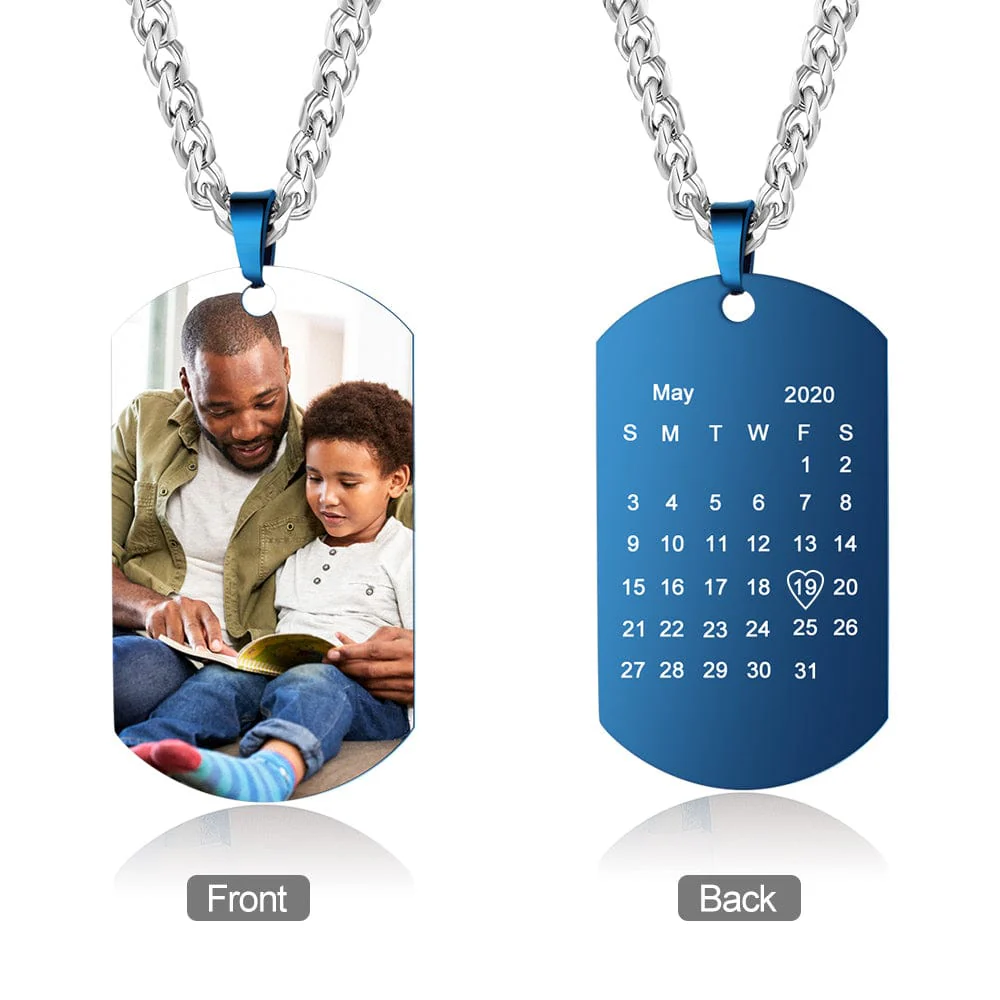 Capture Lasting Memories On A Necklace with Custom Photo & Calendar on the back - Image 10