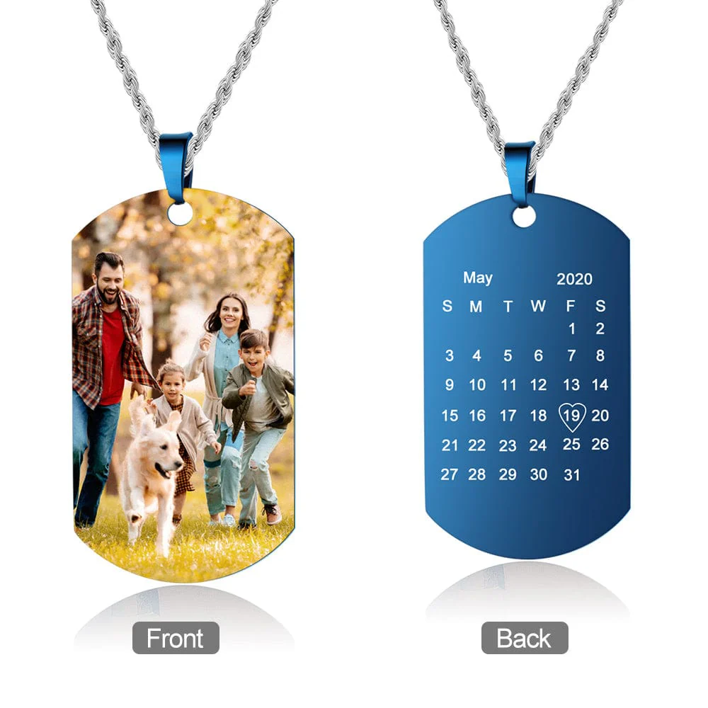 Capture Lasting Memories On A Necklace with Custom Photo & Calendar on the back - Image 11
