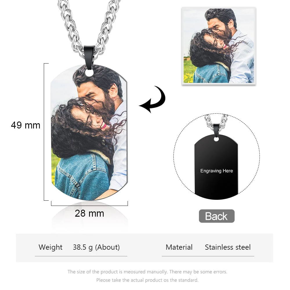 Capture Lasting Memories On A Necklace with Custom Photo & Calendar on the back - Image 2