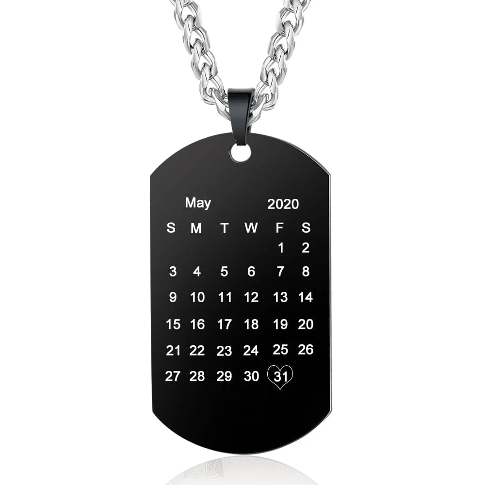 Capture Lasting Memories On A Necklace with Custom Photo & Calendar on the back - Image 6