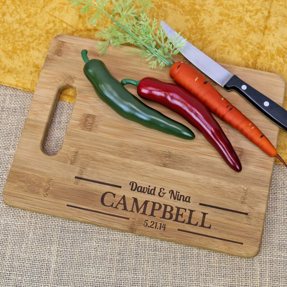 Customized Laser Engraved Bamboo Cutting Board | Multiple Personalized Designs - Image 3