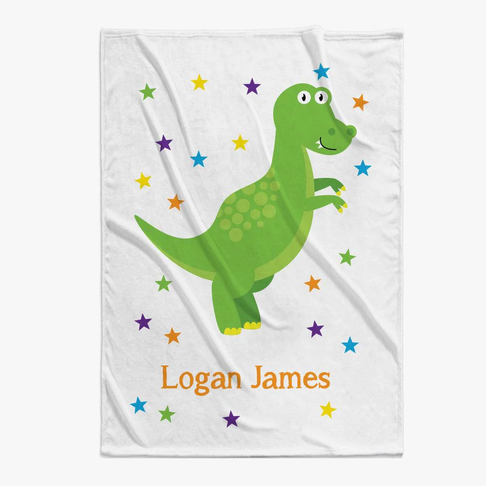 30 x 40 Personalized Dinosaur Baby Blanket - Image 2