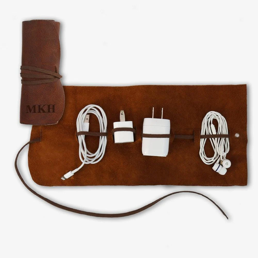 Customized Genuine Leather Multi Cord Large Organizer - Image 7