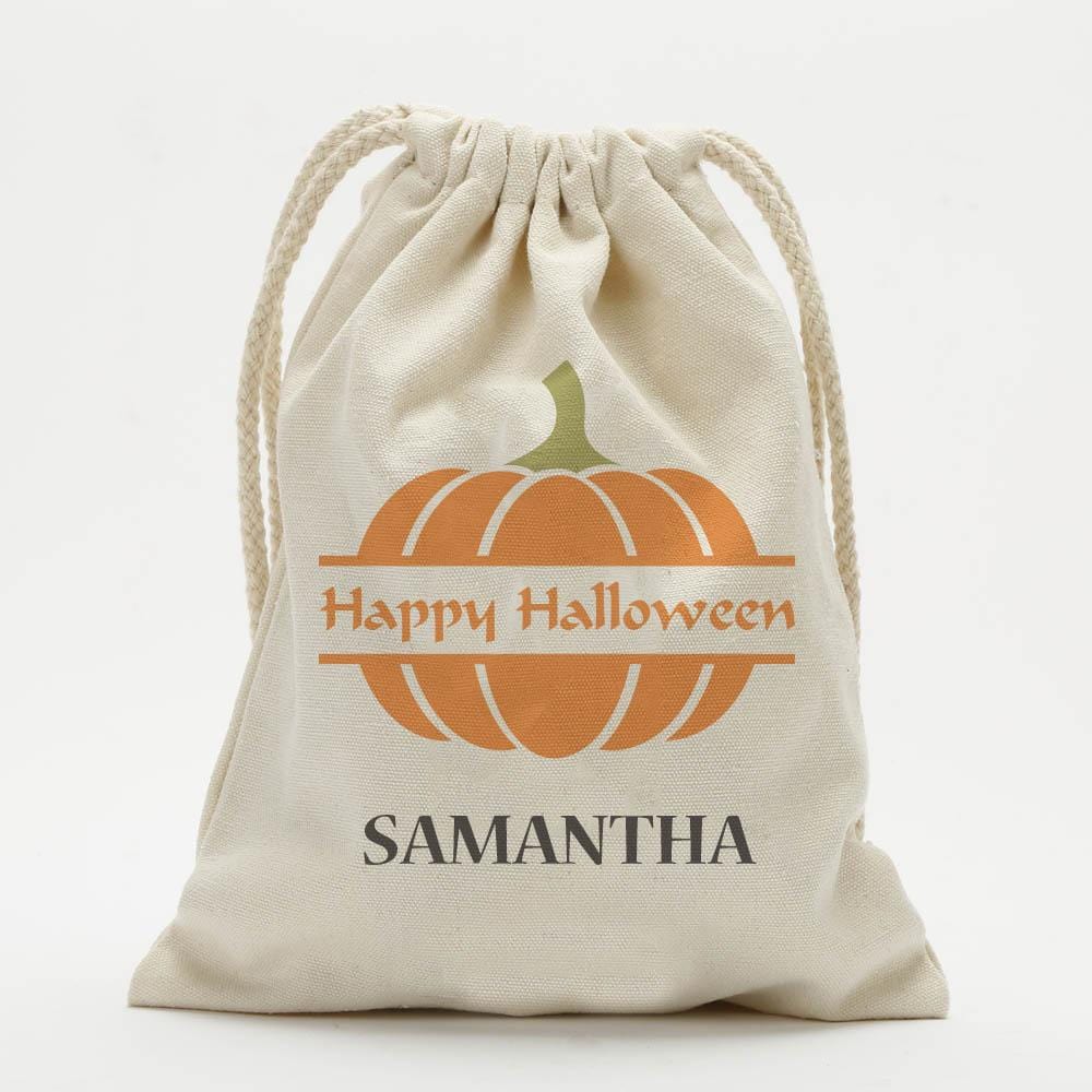 Exclusive - Sale | Bag Of Treats Custom Halloween Kids Drawstring Sack | Personalized Halloween Trick or Treat Bag - Image 7