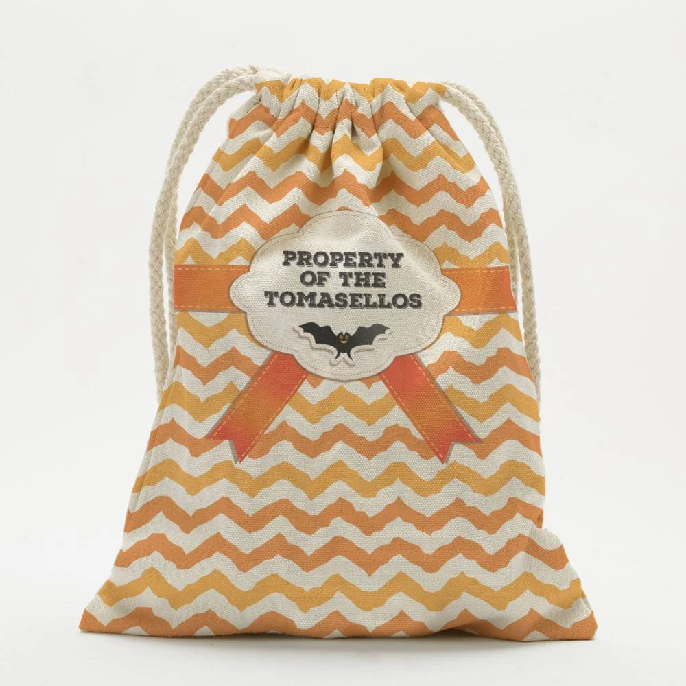 Exclusive - Sale | Bag Of Treats Custom Halloween Kids Drawstring Sack | Personalized Halloween Trick or Treat Bag - Image 9