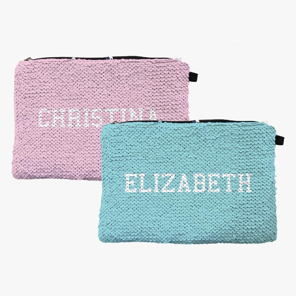 Exclusive Sale | Custom Color Sequin Makeup Bag Zippered Accessories Pouch