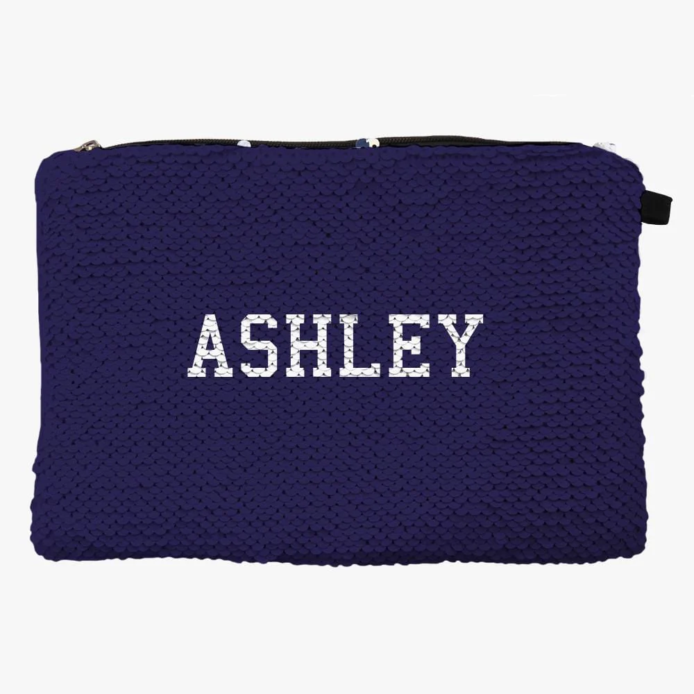 Exclusive Sale | Custom Color Sequin Makeup Bag Zippered Accessories Pouch - Image 2