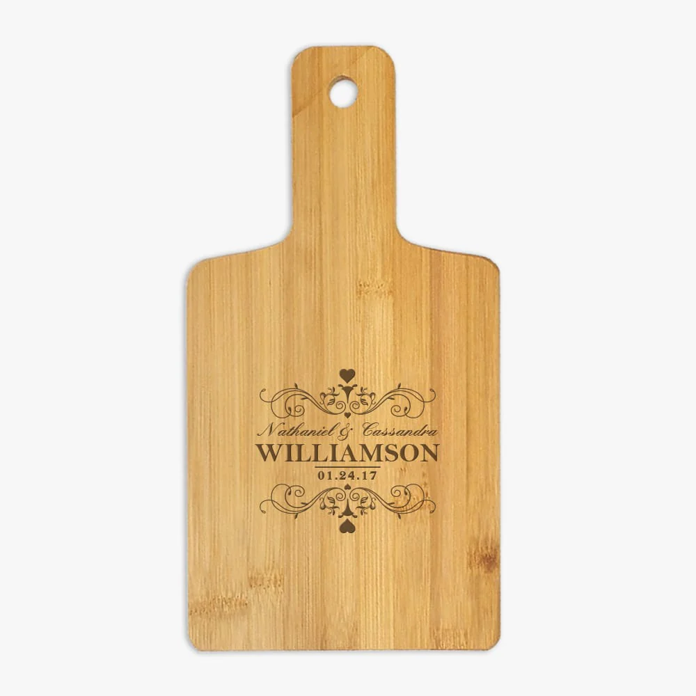 Personalized Bamboo Serving Board | Multiple Custom Engraved Designs - Image 2