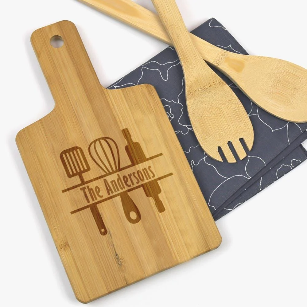 Personalized Bamboo Serving Board | Multiple Custom Engraved Designs - Image 4