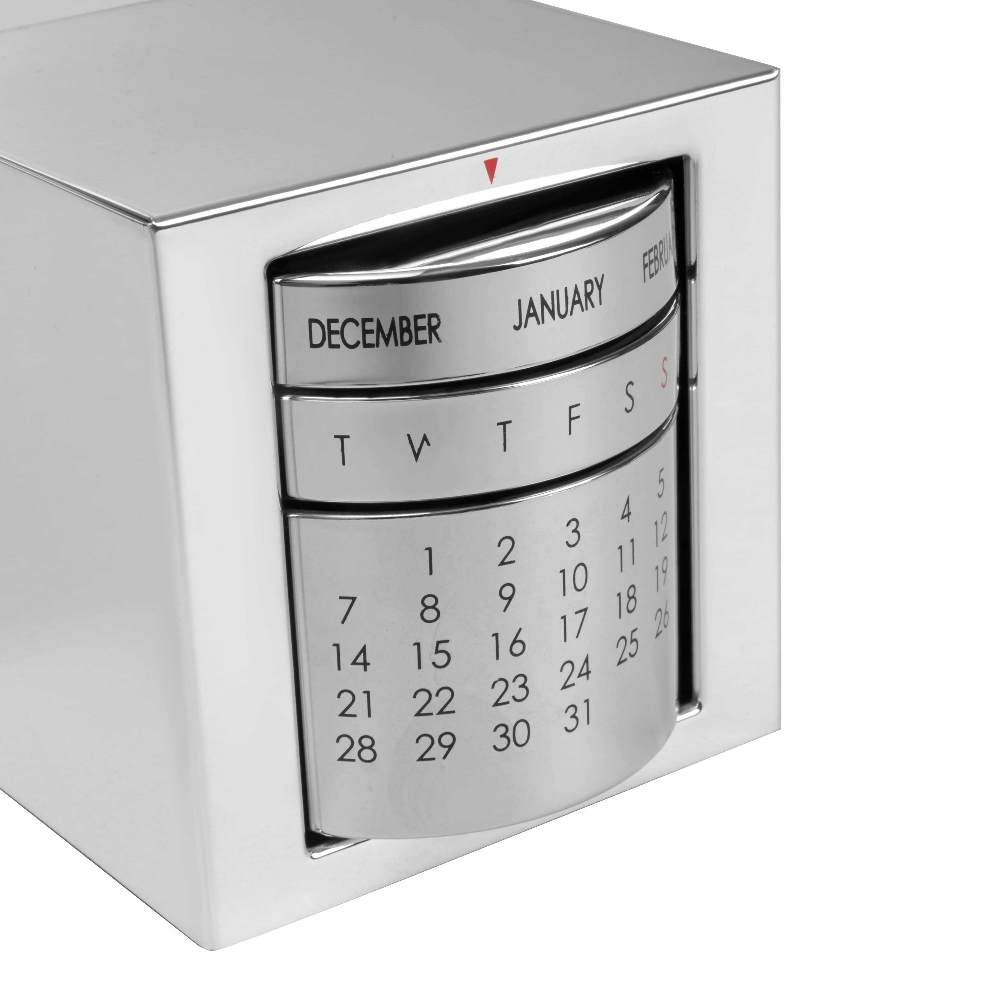 Executive Perpetual Calendar Cube | Metal Desk Organizer & Calendar | Compact Cube for Office Desk | Luxury Desk Toy and Paperweight - Image 2