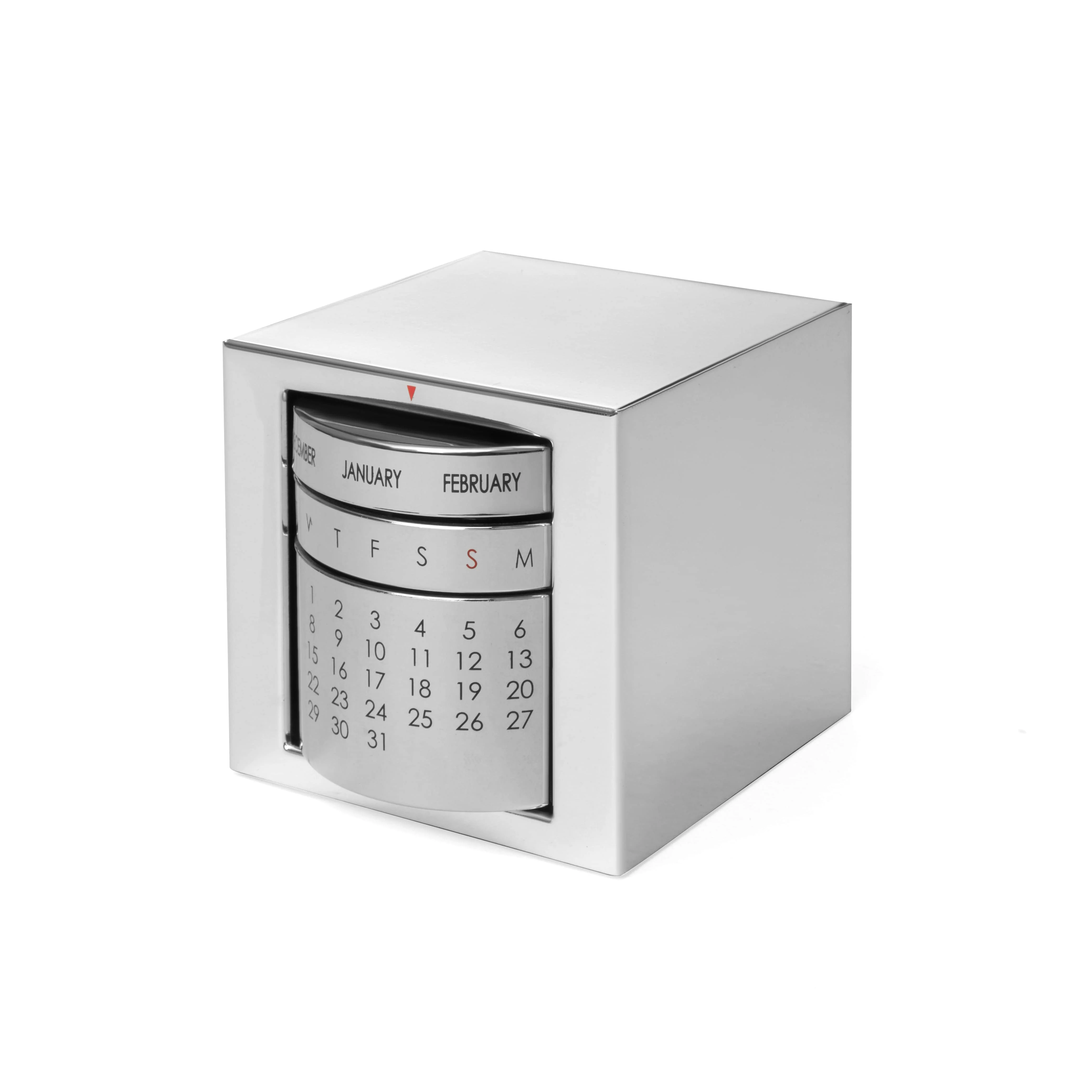 Executive Perpetual Calendar Cube | Metal Desk Organizer & Calendar | Compact Cube for Office Desk | Luxury Desk Toy and Paperweight - Image 6