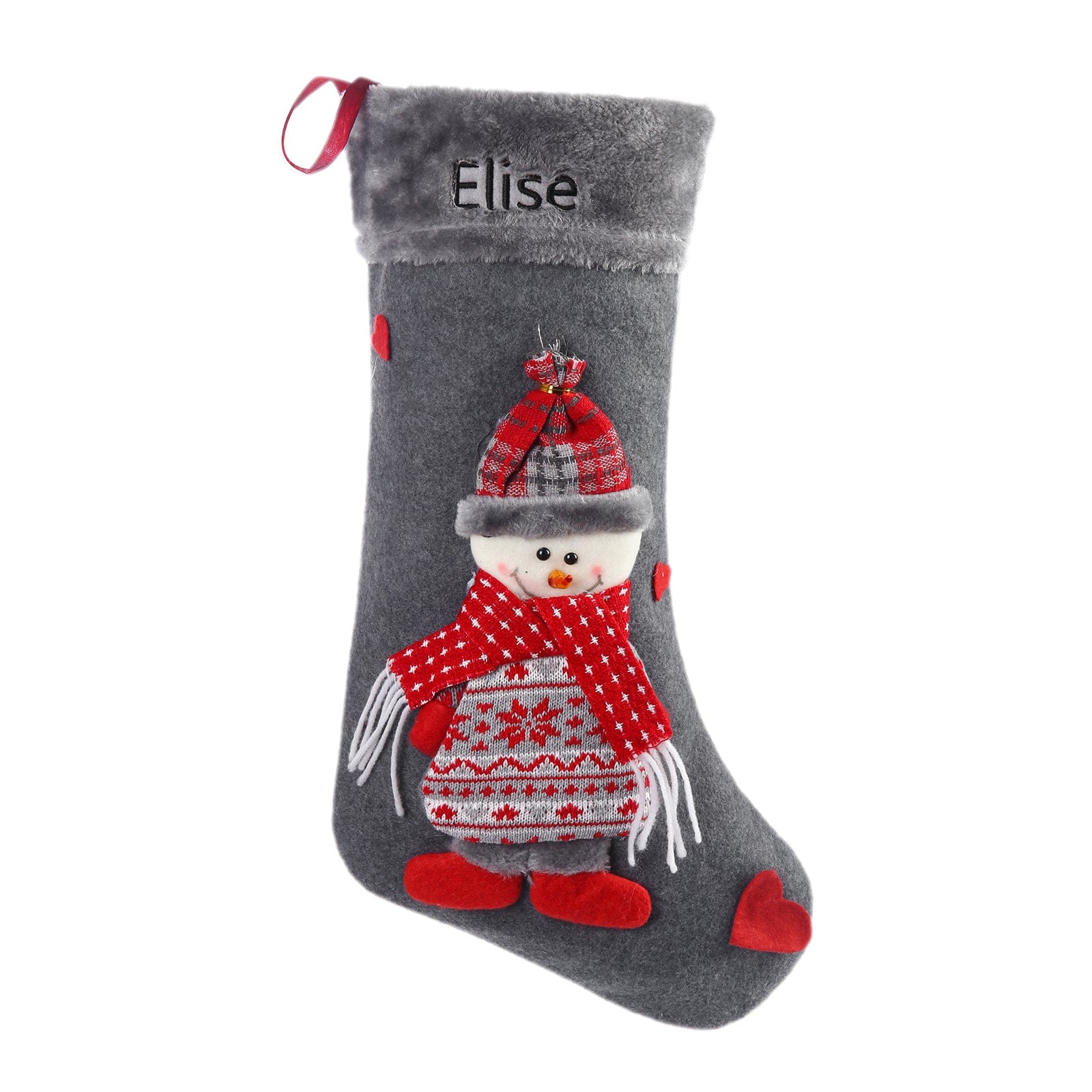 Festive Feet - Step into the Holiday Spirit with Custom Name Elk Snowman Christmas Socks! - Image 10