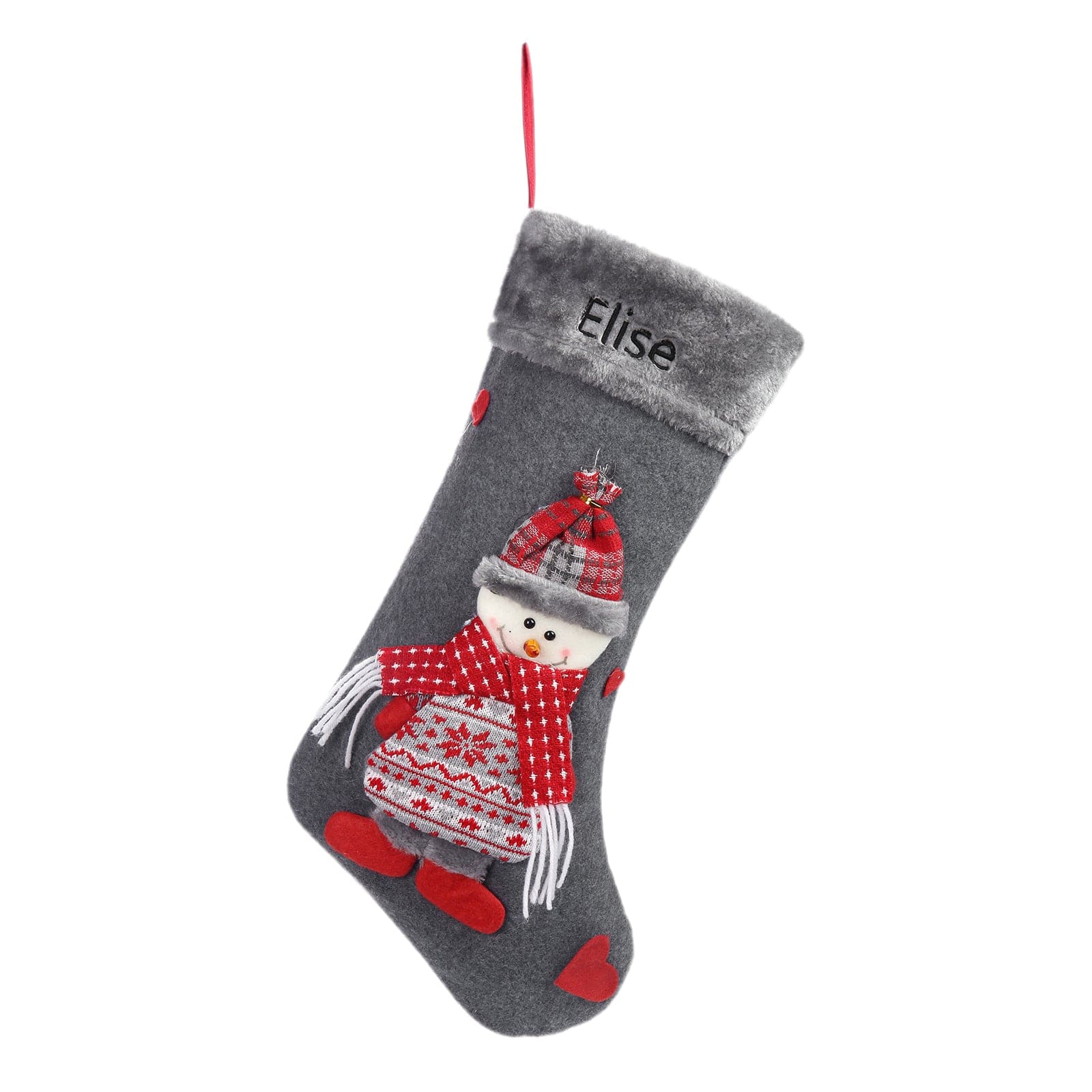 Festive Feet - Step into the Holiday Spirit with Custom Name Elk Snowman Christmas Socks! - Image 2
