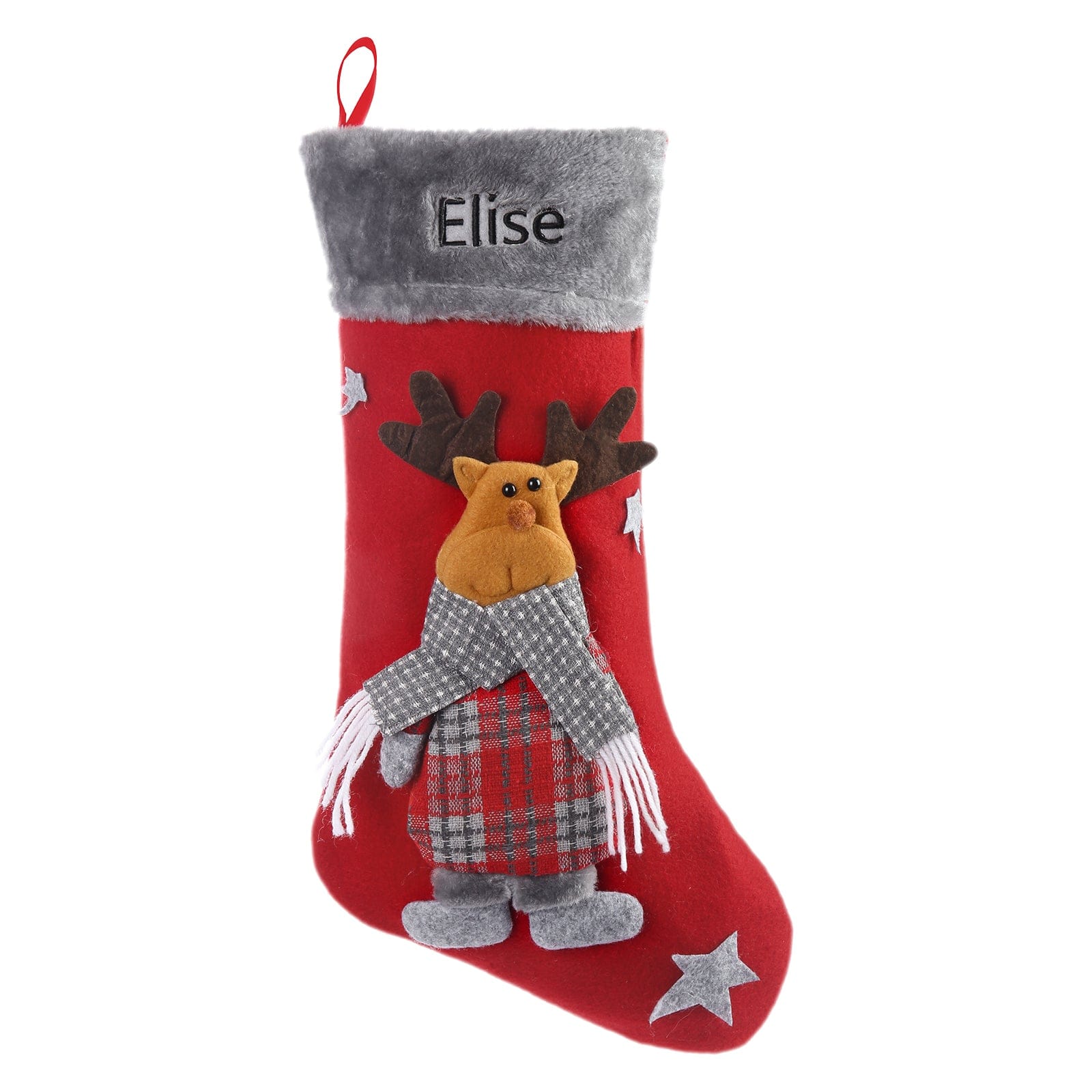 Festive Feet - Step into the Holiday Spirit with Custom Name Elk Snowman Christmas Socks! - Image 9