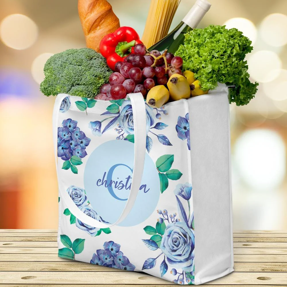 Floral Custom Non Woven Market Tote - Image 3