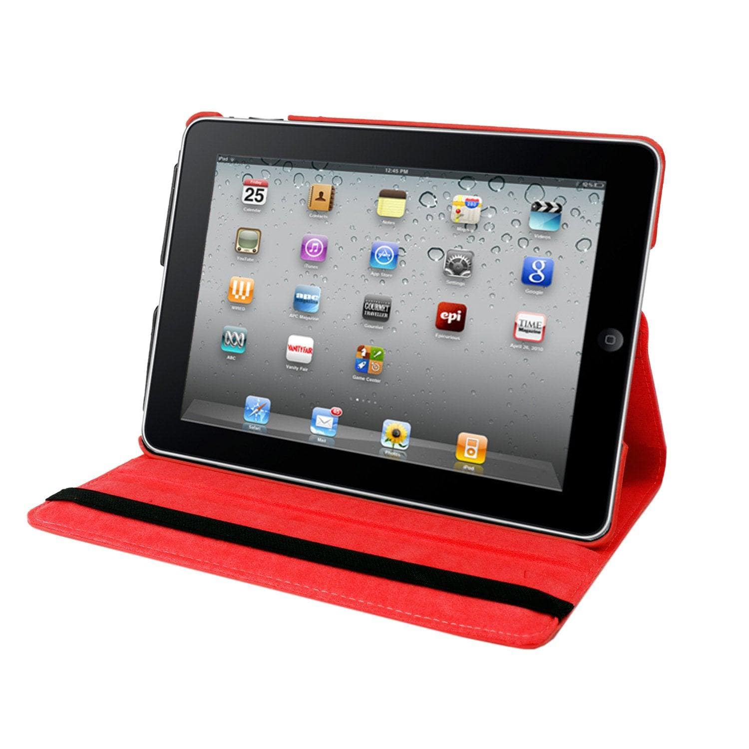 Ipad Air 360 Case, Faux, Red - Image 5