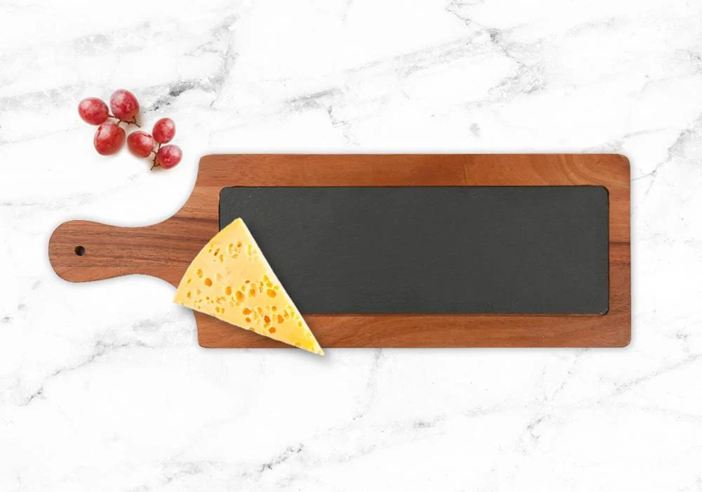 Non-Personalized | Slate and Acacia Wood Paddle Board