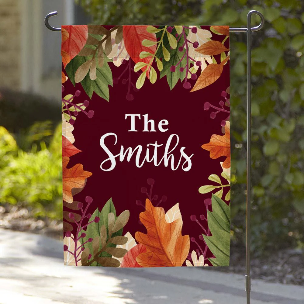 Fall Personalized Family Name Garden Flag | Multiple Custom Designs - Image 6