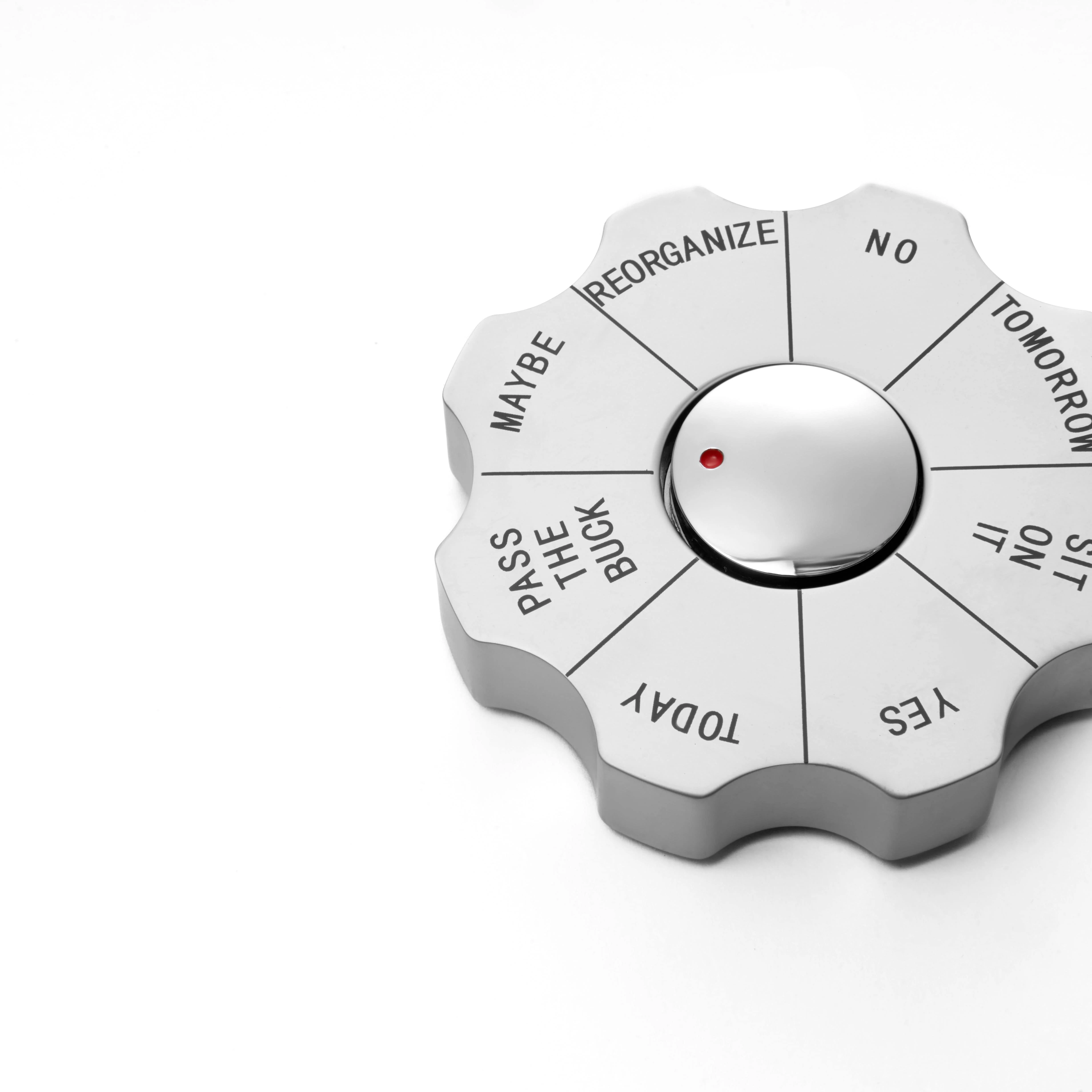 Executive Silver Desk Toy - Stress-Free Decisions with Metal Decision Maker Paperweight – Great Gift Idea - Spin to Decide! - Image 6