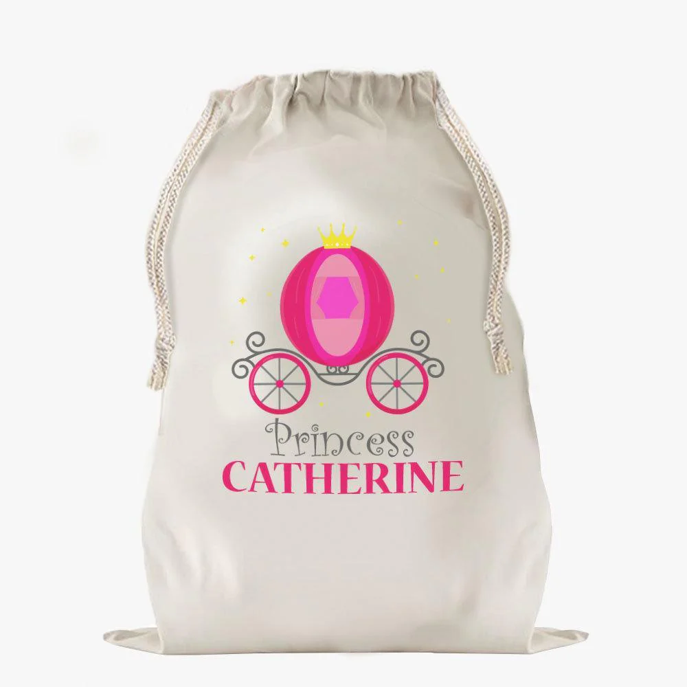 Princess Carriage Custom Drawstring Sack - Image 2