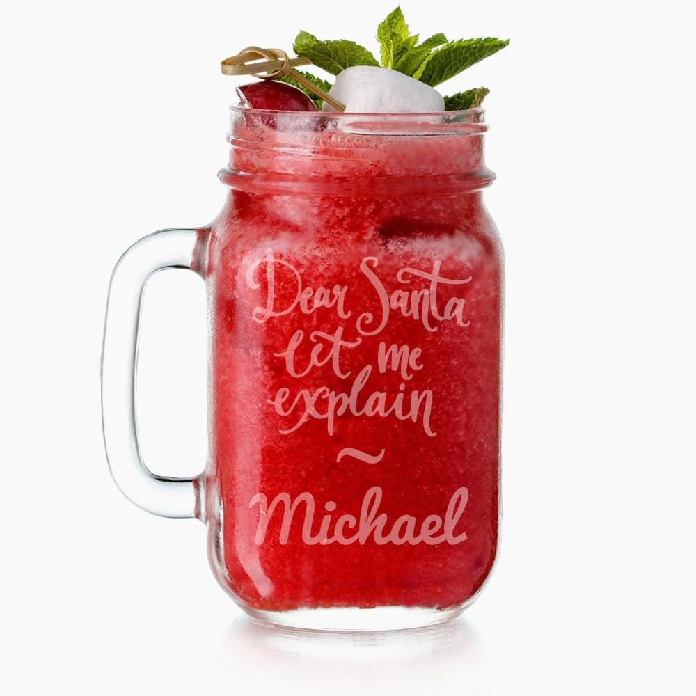 Christmas Customized Mason Jar | Multiple Personalized Designs - Image 4