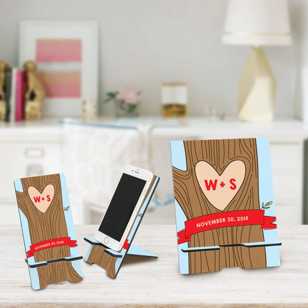 LOVE Custom Cell Phone Stand | Personalized Couples Gift - Image 2