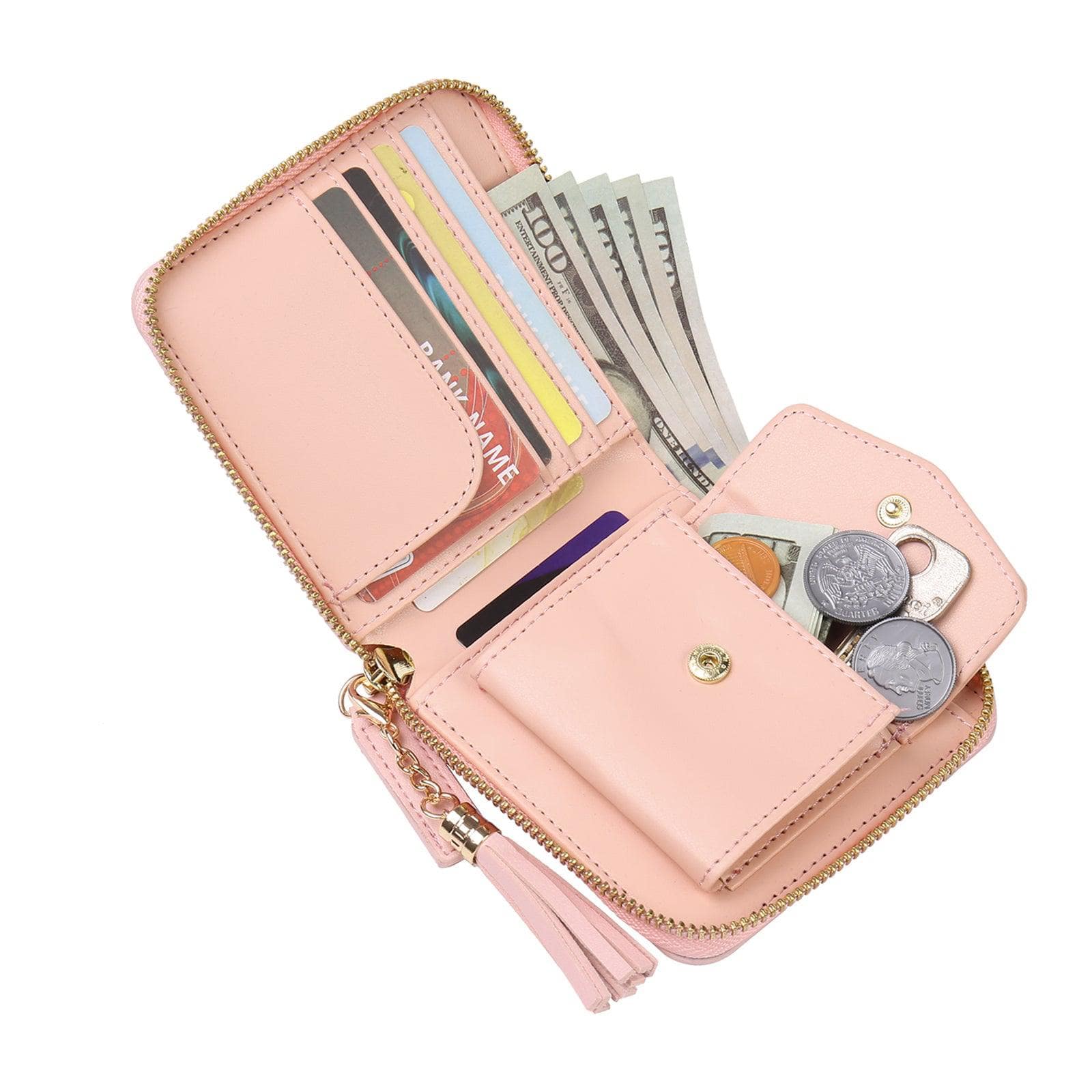 Personalized Women’s Wallet, Custom Photo Engraved PU Leather with Zipper and Tassel - Image 7